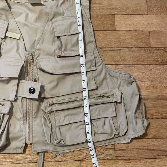Vintage Tan Multi-Pocket Fiahing/Utility Vest XL - Picture 13 of 16